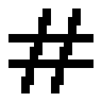 Hash SVG Icon